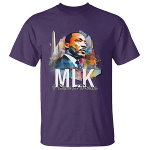 MLK I Have A Dream T Shirt Martin Luther King Portrait Black History Month TS11 Purple Print Your Wear