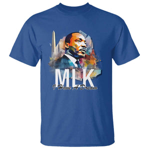 MLK I Have A Dream T Shirt Martin Luther King Portrait Black History Month TS11 Royal Blue Print Your Wear