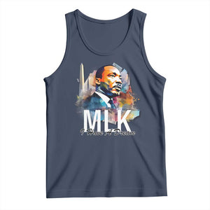 MLK I Have A Dream Tank Top Martin Luther King Portrait Black History Month TS11 Navy Print Your Wear