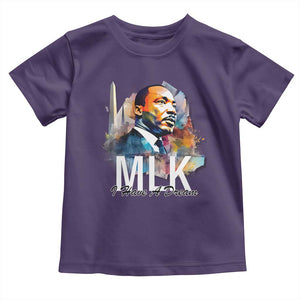 MLK I Have A Dream Toddler T Shirt Martin Luther King Portrait Black History Month TS11 Purple Print Your Wear