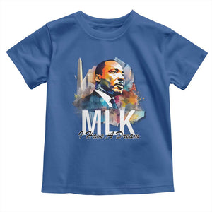 MLK I Have A Dream Toddler T Shirt Martin Luther King Portrait Black History Month TS11 Royal Blue Print Your Wear