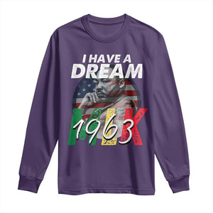 I Have A Dream Martin Luther King MLK 1963 Long Sleeve Shirt Black History Month TS11 Purple Print Your Wear