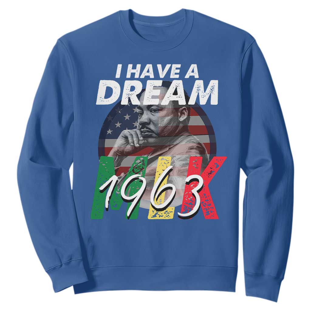 I Have A Dream Martin Luther King MLK 1963 Sweatshirt Black History Month TS11 Royal Blue Print Your Wear