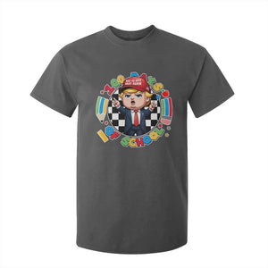 Funny Trump 100 Days Of School T Shirt For Kid Make 100 Days Great Again Pencil Apple TS11 Dark Heather Print Your Wear