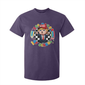 Funny Trump 100 Days Of School T Shirt For Kid Make 100 Days Great Again Pencil Apple TS11 Purple Print Your Wear