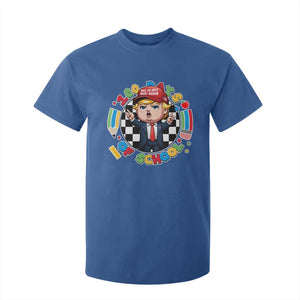 Funny Trump 100 Days Of School T Shirt For Kid Make 100 Days Great Again Pencil Apple TS11 Royal Blue Print Your Wear