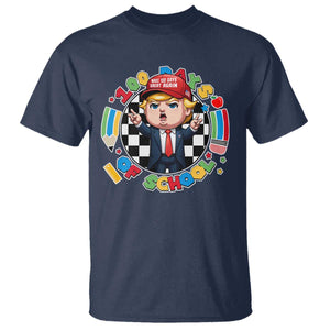 Funny Trump 100 Days Of School T Shirt Make 100 Days Great Again Pencil Apple TS11 Navy Print Your Wear