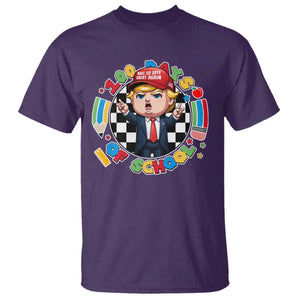 Funny Trump 100 Days Of School T Shirt Make 100 Days Great Again Pencil Apple TS11 Purple Print Your Wear