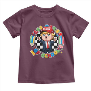 Funny Trump 100 Days Of School Toddler T Shirt Make 100 Days Great Again Pencil Apple TS11 Maroon Print Your Wear