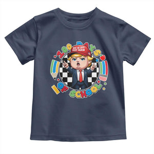 Funny Trump 100 Days Of School Toddler T Shirt Make 100 Days Great Again Pencil Apple TS11 Navy Print Your Wear