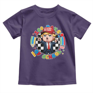 Funny Trump 100 Days Of School Toddler T Shirt Make 100 Days Great Again Pencil Apple TS11 Purple Print Your Wear