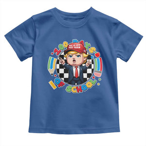 Funny Trump 100 Days Of School Toddler T Shirt Make 100 Days Great Again Pencil Apple TS11 Royal Blue Print Your Wear