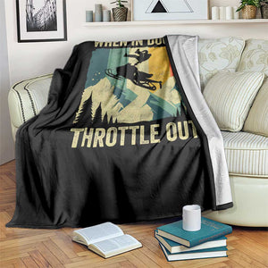 Funny Snowmobile Sled When In Doubt Throttle Out Throw Blanket Winter Sports TS11 Print Your Wear