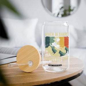 Funny Snowmobile Sled When In Doubt Throttle Out Glass Can Winter Sports TS11 Print Your Wear