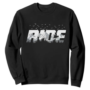 Snowmobile Ride Motor Sled Racing Winter Mountain Sports Fan Sweatshirt TS11 Black Print Your Wear