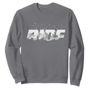 Snowmobile Ride Motor Sled Racing Winter Mountain Sports Fan Sweatshirt TS11 Charcoal Print Your Wear