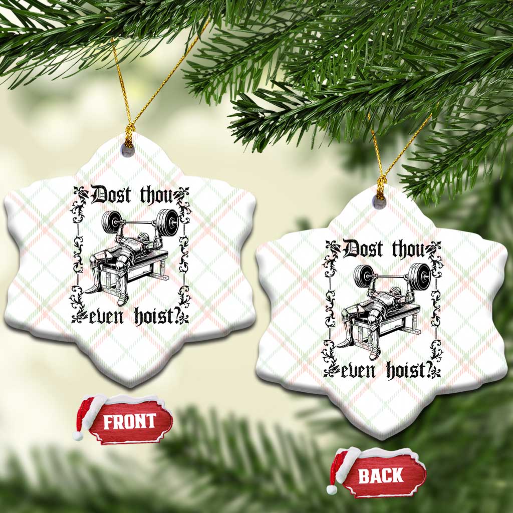 Funny Gym Meme Dost Thou Even Hoist Ceramic Ornament Medieval Knight Weight Lifting Workout TS11 Print Your Wear