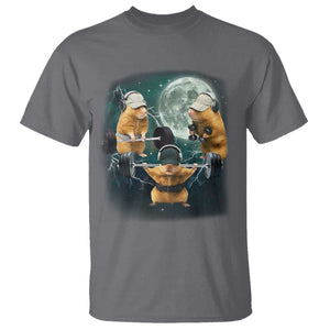 Funny Three Hamster Deadlift Gym Rat Moon Training Weightlifting Meme T Shirt TS11 Charcoal Print Your Wear