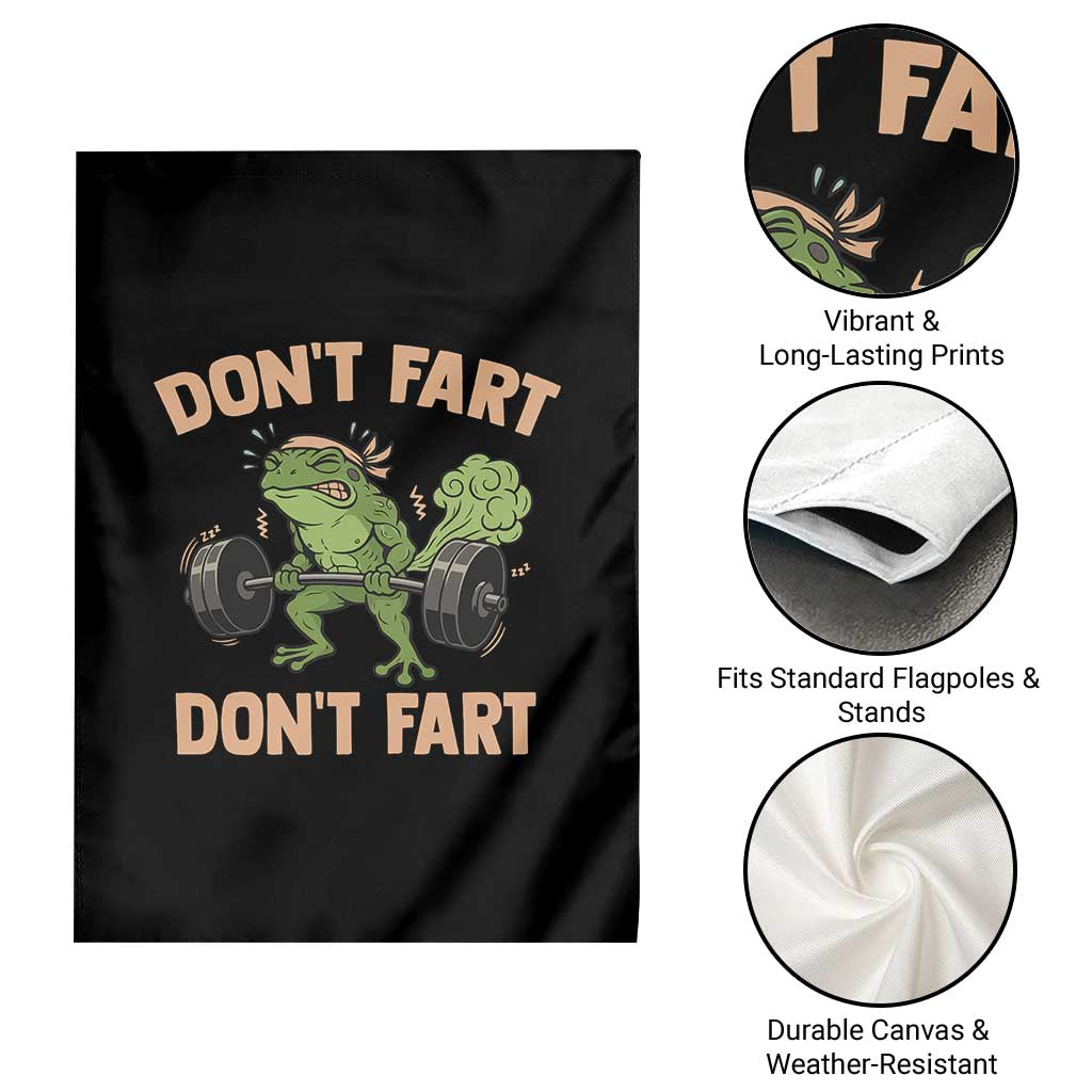 Gym Frog Garden Flag Dont Fart Workout Weights Squat Humor TS11 Print Your Wear