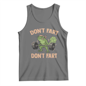 Gym Frog Tank Top Dont Fart Workout Weights Squat Humor TS11 Black Heather Print Your Wear