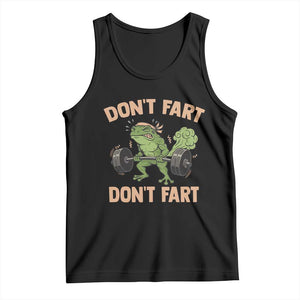Gym Frog Tank Top Dont Fart Workout Weights Squat Humor TS11 Black Print Your Wear
