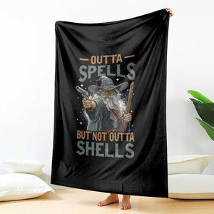 Outta Spells But Not Outta Shells Throw Blanket Funny Fantasy Meme TS11 Print Your Wear