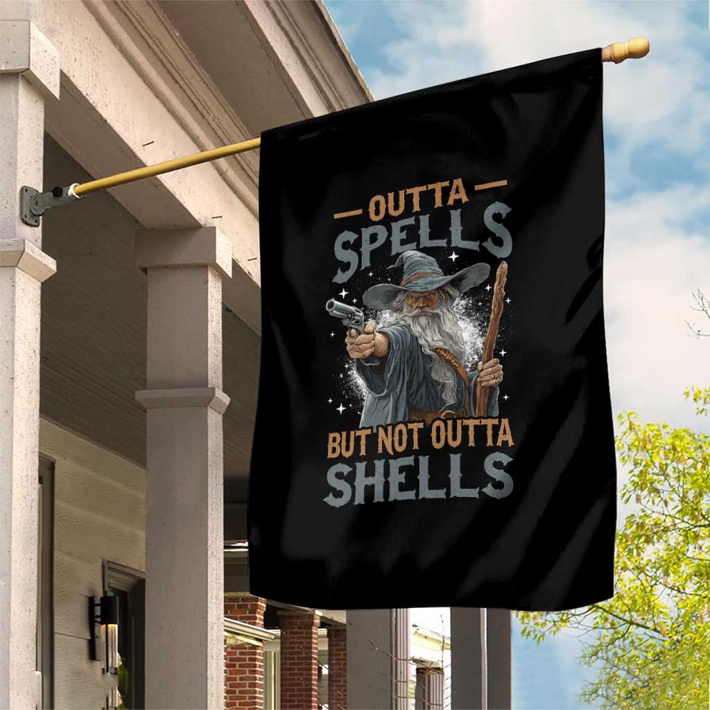 Outta Spells But Not Outta Shells Garden Flag Funny Fantasy Meme TS11 Print Your Wear