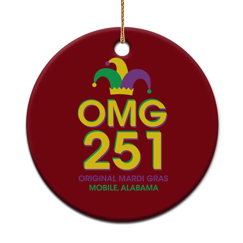 Funny Mardi Gras In Mobile Alabama Ceramic Ornament OMG 251 Original Mardi Gras Jester Hat TS11 1pc Red Print Your Wear