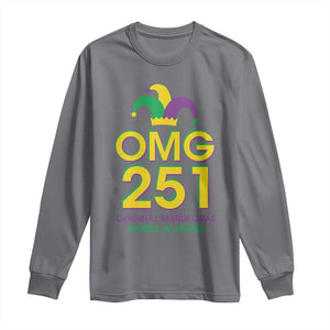 Funny Mardi Gras In Mobile Alabama Long Sleeve Shirt OMG 251 Original Mardi Gras Jester Hat TS11 Charcoal Print Your Wear