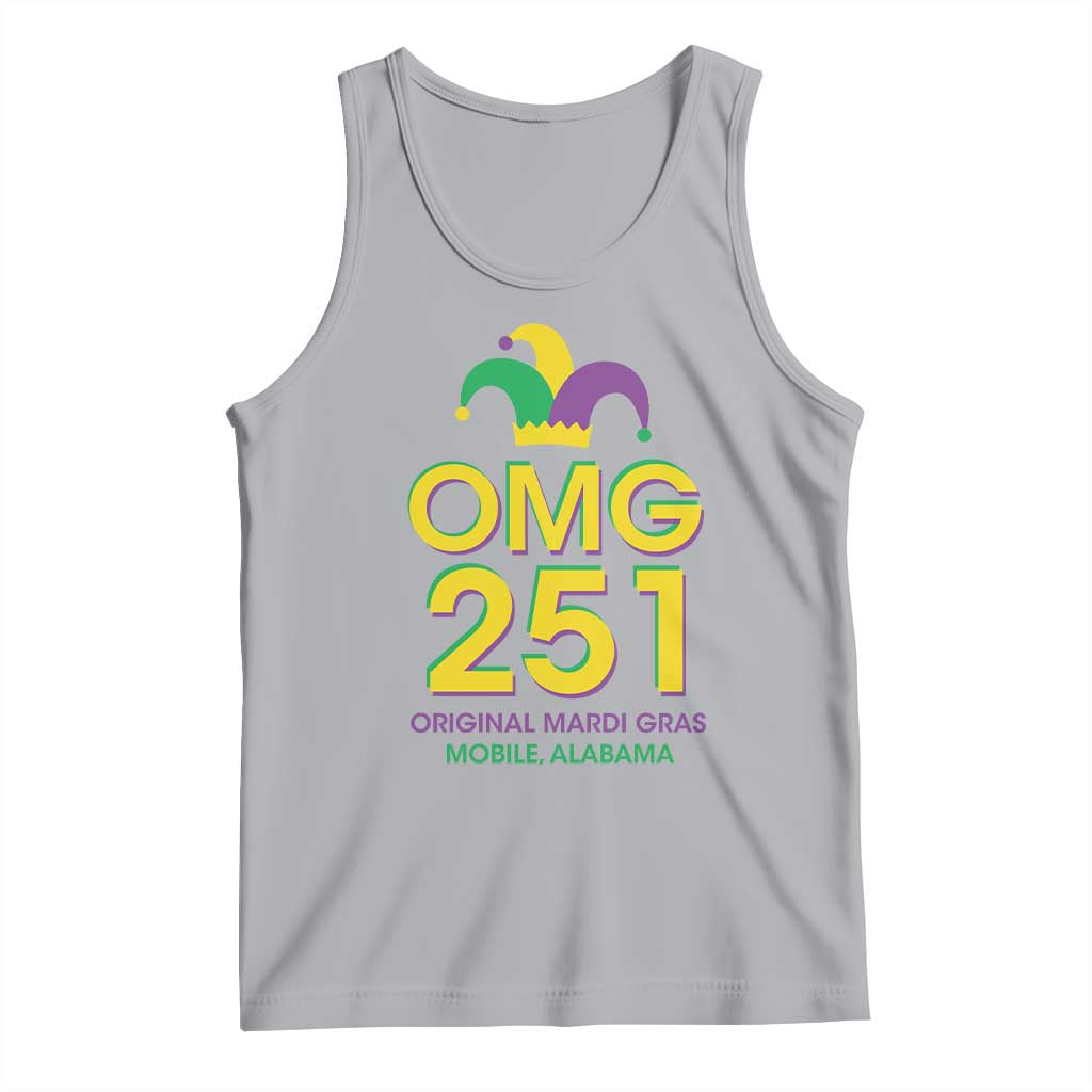 Funny Mardi Gras In Mobile Alabama Tank Top OMG 251 Original Mardi Gras Jester Hat TS11 Athletic Heather Print Your Wear