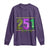 Funny Mardi Gras In Mobile Alabama 251 Long Sleeve Shirt Skyline Area Code TS11 Purple Print Your Wear