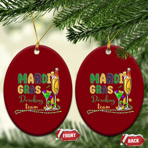 Funny Mardi Gras Drinking Team Ceramic Ornament Cocktails Wine Crawfish Beads Glitter Print TS11 Print Your Wear