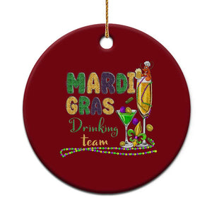 Funny Mardi Gras Drinking Team Ceramic Ornament Cocktails Wine Crawfish Beads Glitter Print TS11 1pc Red Print Your Wear