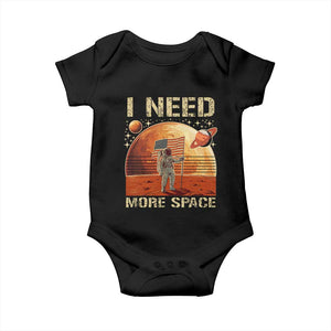 Funny Trump Mars 2025 Baby Onesie I Need More Space American Flag Astronauts Space TS11 Black Print Your Wear