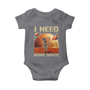 Funny Trump Mars 2025 Baby Onesie I Need More Space American Flag Astronauts Space TS11 Charcoal Print Your Wear