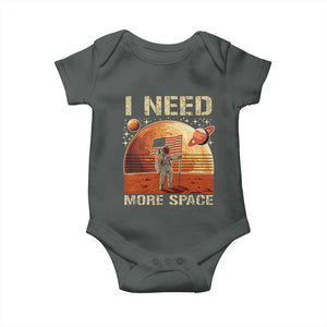 Funny Trump Mars 2025 Baby Onesie I Need More Space American Flag Astronauts Space TS11 Dark Heather Print Your Wear