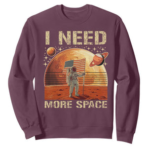 Funny Trump Mars 2025 Sweatshirt I Need More Space American Flag Astronauts Space TS11 Maroon Print Your Wear