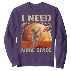 Funny Trump Mars 2025 Sweatshirt I Need More Space American Flag Astronauts Space TS11 Purple Print Your Wear