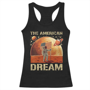 Funny Trump Mars 2025 Racerback Tank Top The American Dream American Flag Astronauts Space TS11 Black Print Your Wear