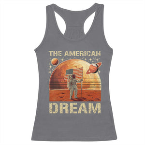 Funny Trump Mars 2025 Racerback Tank Top The American Dream American Flag Astronauts Space TS11 Charcoal Print Your Wear