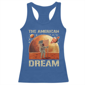 Funny Trump Mars 2025 Racerback Tank Top The American Dream American Flag Astronauts Space TS11 Royal Blue Print Your Wear