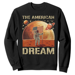 Funny Trump Mars 2025 Sweatshirt The American Dream American Flag Astronauts Space TS11 Black Print Your Wear