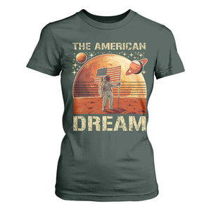 Funny Trump Mars 2025 T Shirt For Women The American Dream American Flag Astronauts Space TS11 Dark Forest Green Print Your Wear