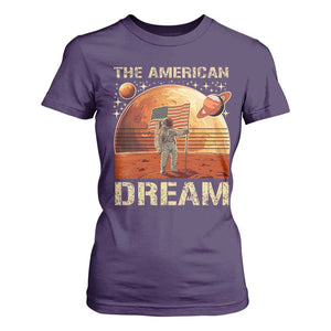 Funny Trump Mars 2025 T Shirt For Women The American Dream American Flag Astronauts Space TS11 Purple Print Your Wear