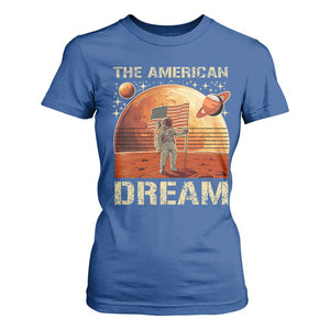 Funny Trump Mars 2025 T Shirt For Women The American Dream American Flag Astronauts Space TS11 Royal Blue Print Your Wear