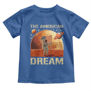 Funny Trump Mars 2025 Toddler T Shirt The American Dream American Flag Astronauts Space TS11 Royal Blue Print Your Wear