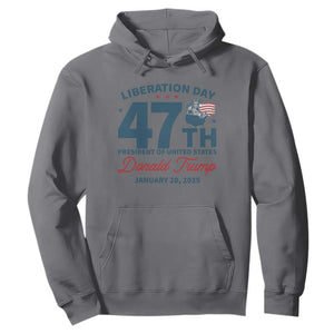 Trump Vance Liberation Day 2025 Hoodie 47TH President Of United States Statue Of Liberty TS11 Charcoal Print Your Wear