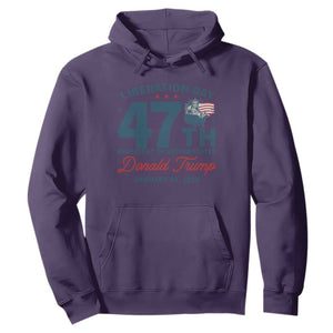 Trump Vance Liberation Day 2025 Hoodie 47TH President Of United States Statue Of Liberty TS11 Purple Print Your Wear