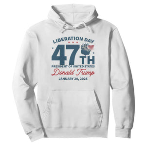 Trump Vance Liberation Day 2025 Hoodie 47TH President Of United States Statue Of Liberty TS11 White Print Your Wear