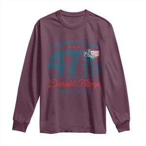 Trump Vance Liberation Day 2025 Long Sleeve Shirt 47TH President Of United States Statue Of Liberty TS11 Maroon Print Your Wear